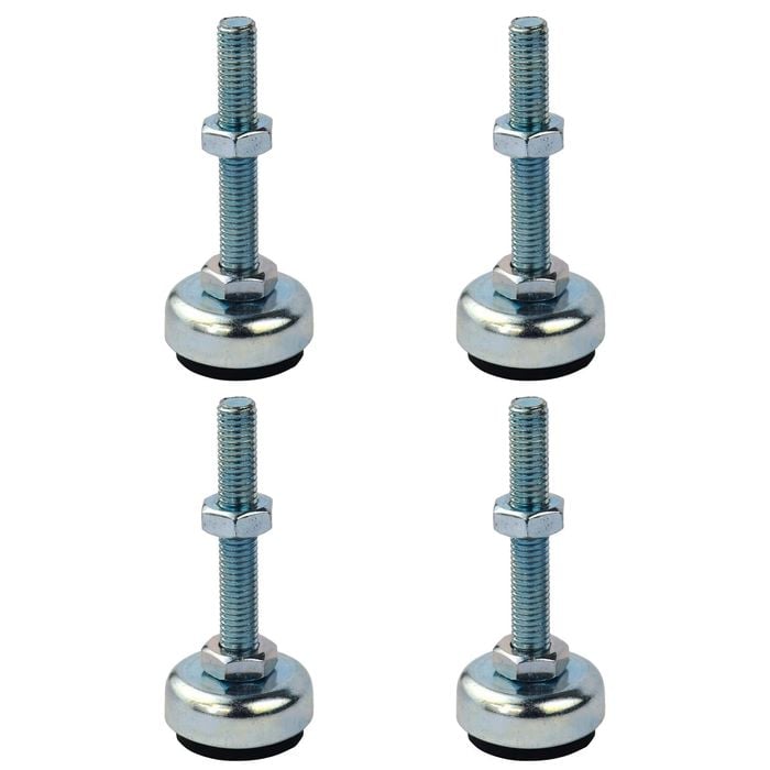 Richmond 50mm x M8 Steel Fixed Levelling Feet - 4 Pack