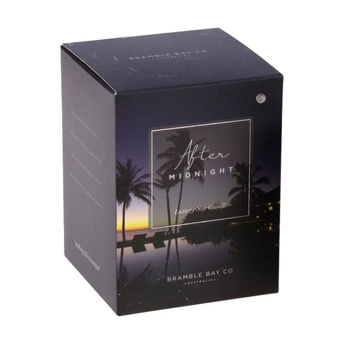 Bramble Bay Ocean After Dark Midnight Soy Candle Home Fragrance 300g
