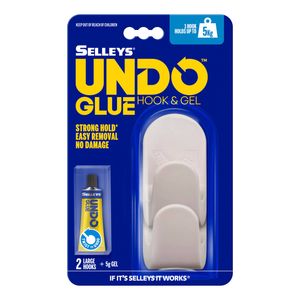 Selleys 2 Pack Large Undo Hook and Glue