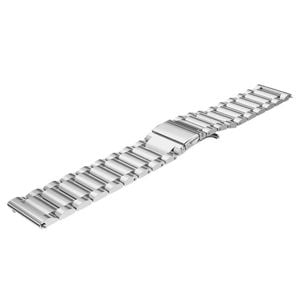 Stainless Steel Metal Watch Band Strap - For Samsung Galaxy Watch Garmin Venu Huawei Universal 20mm (Silver)