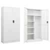 vidaXL Locker Cabinet White 90x40x180 cm