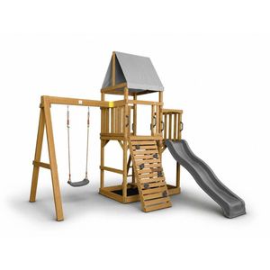 Georgia Swing Fort - Pearl Grey Slide & Accessories