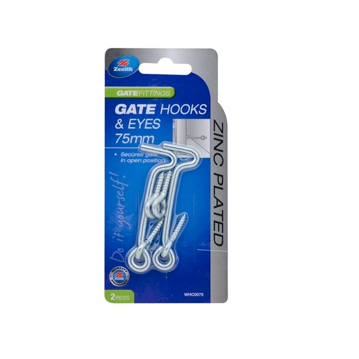 Zenith Gate Hook & Eye 75mm ZP 2pc
