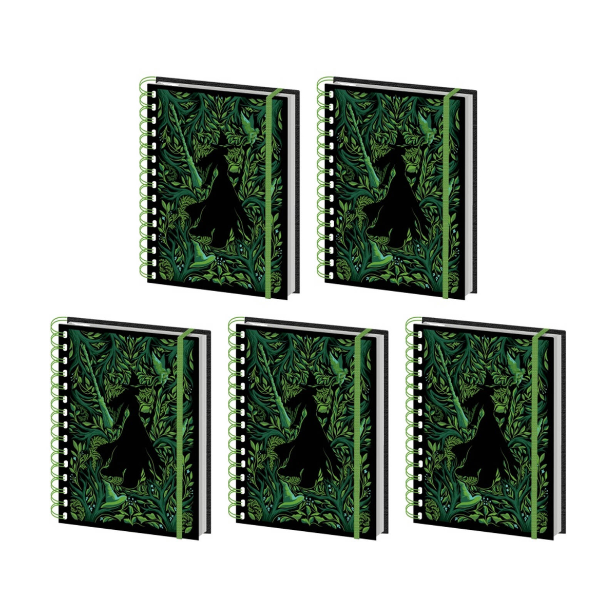 5pk Wicked 2 Elphaba Wiro Spiral Writing Notebook Lined Pages A5 ...