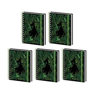 5pk Wicked 2 Elphaba Wiro Spiral Writing Notebook Lined Pages A5 21x16cm