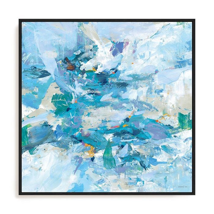 Artey | Exuding Summer Blue - Framed Canvas - Black - 140 x 140cm