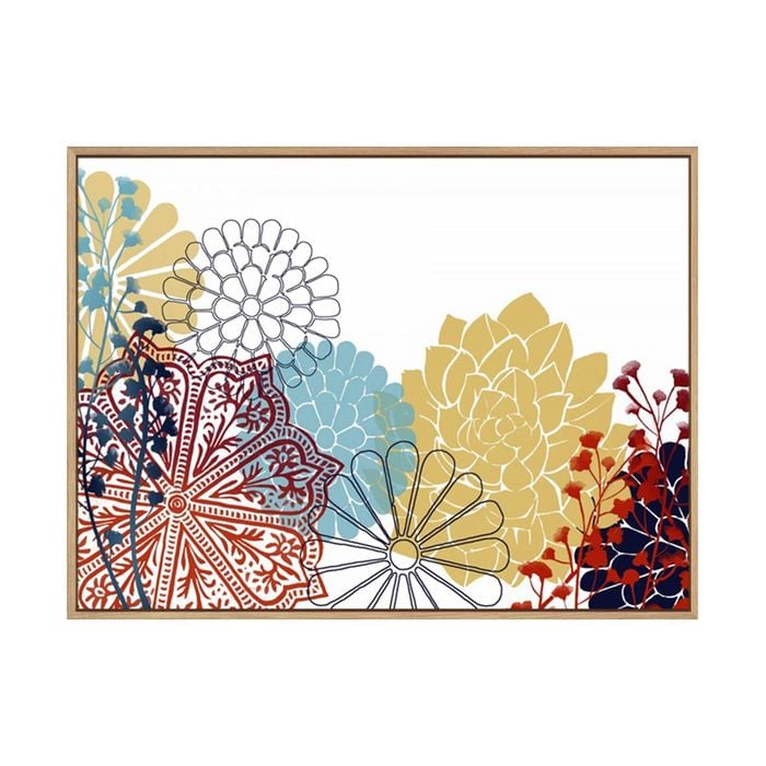 Artey | Bohemian Rosette I - Framed Canvas - Natural Frame - 45 x 60cm