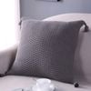 CottonMore Cotton Knitted Tassel Cushion Cover Grey 45x45cm