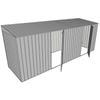 Build-a-Shed 1.5 x 5.2 x 2m Dual Single Hinged Side Door Skillion Shed - Zinc