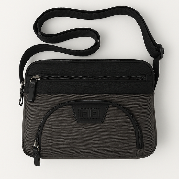 Fib Byron East West Sling Shoulder  Travel Adjustable Strap Black