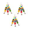 YES4PETS 3 x Small Hanging Bird Parrot Parakeet Cockatiel Budgie Bell Toy