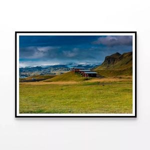 Wooden Houses in Iceland  Print 100% Australian Made 90x60cm  (Poster)