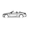 Ignite Laser Mercedes Benz C300 Convertable Silhouette Metal Wall Art Rustic Metal 23.6inch/60cm