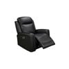 1R Genuine Leather Power Recliner Black