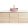 CIBO 1200mm Coast Veneer Nordic Wall Hung Bathroom Vanity with Pale Pink Countertop Basin