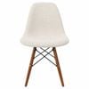 SK Designer Living | Replica Eames DSW Eiffel Chair | Fabric & Walnut - Texture Ivory