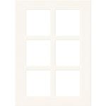 Kaboodle 450mm 6 Panel Glass Cabinet Door - Antique White