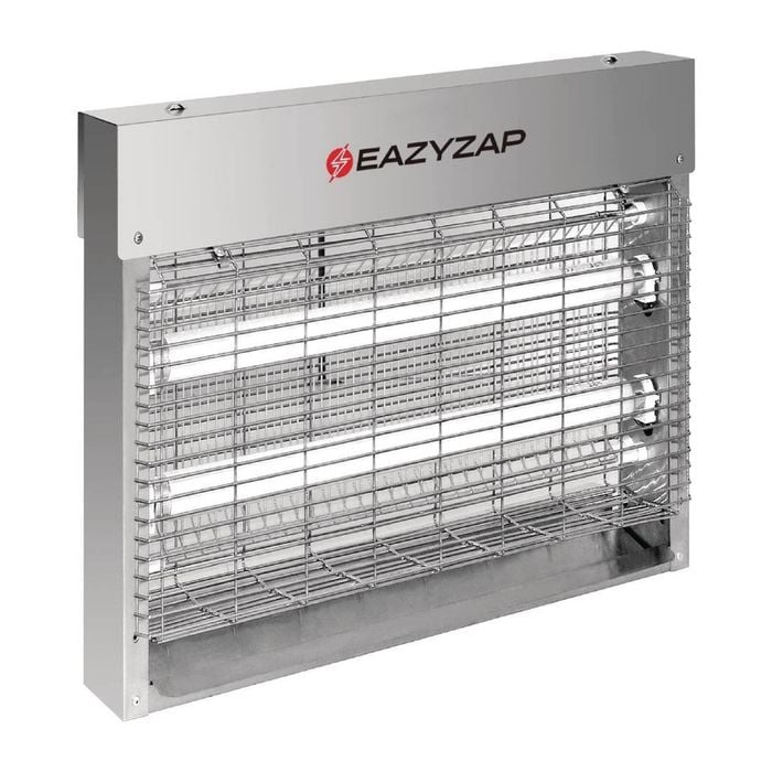 Eazyzap Led Bug Zapper Brushed Stainless Steel 14w Fp984-a 313x515x106mm Commercial Electric Insect Fly Killer Pest Control