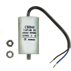 Motor Start 7uF Capacitor with wires attached
