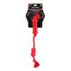 Paws & Claws Flavour-Bone Rope Tugger Beef Flavoured Rubber Toy 38X5cm Red