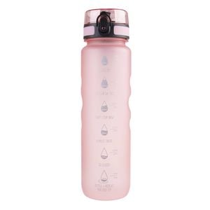 Oasis Tritan Motivational Ergonomic Sports Water Drinking Bottle 1L Glow Pink