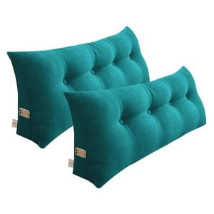SOGA 2x 120cm Blue Green Wedge Pillows