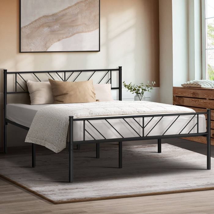 Oikiture Metal Bed Frame Queen Size SIS