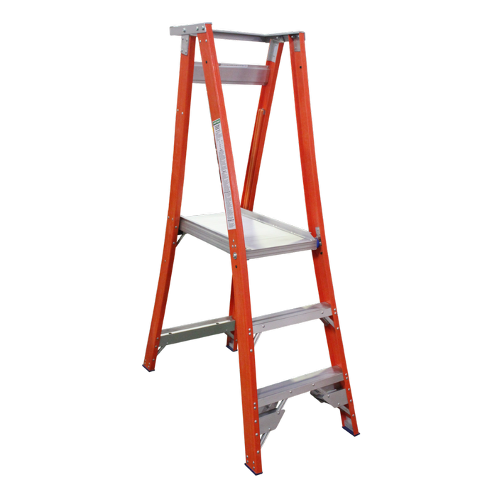 Indalex 0.9m 180kg Pro Series Industrial Fibreglass Platform Ladder