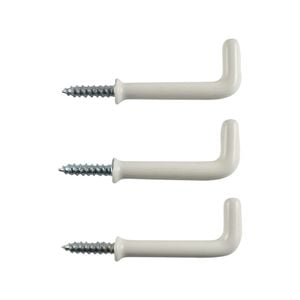 Everhang 38mm White PVC Square Hook - 3 Pack