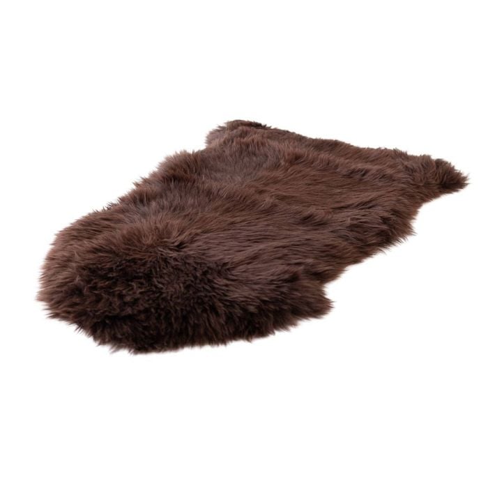 Naturally Sheepskins 90x55cm Chocolate New Zealand Long Wool Sheepskin Rug - Single