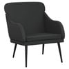 vidaXL Armchair Black Faux Leather Sleeper Recliner Leisure Single Sofa Chair