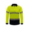 Citeco Yellow Hi Vis Long Sleeve Polo - Large