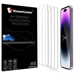 Icoverlover [4-pack] For Iphone 15 Pro Tempered Glass Screen Protectors