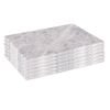 Argon Tableware Marble Serving Boards - 30 X 20cm - Set Of 6 White Rectangular Board Solid Worktop Protector Mat Serving Platter
