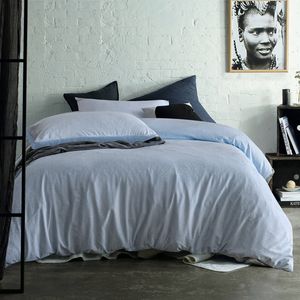 Accessorize Ripley Blue Striped Pattern Quilt Cover Set Single
