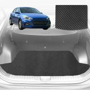 6D Diamond Car Boot Mat for Hyundai i20 (PB/PBT)2008-2015-Cargo Mat-Black-Outback GT
