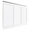 Lugna 2400 x 2701-3600mm Clear Anodised Optiglass Panels Wardrobe Triple Sliding Doors