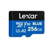 Lexar Blue 256gb Microsdxc – Uhs-i, C10, A2, U3, V30, 160mb/s Read Speed