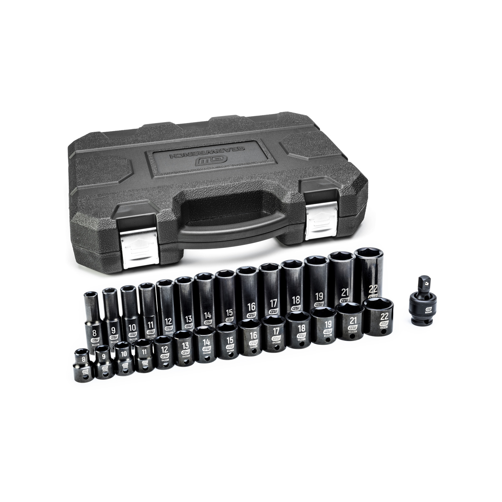 GEARWRENCH 29 Piece 3/8" Drive 6 Point Standard and Deep Impact Metric Socket Set product image