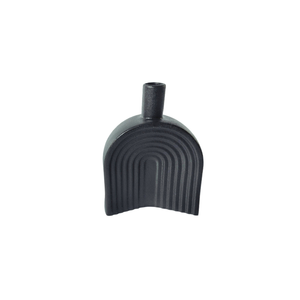 Elegant Collections 22cm Black Nordic Arch Ceramic Vase