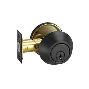 Delf Matte Black Single Cylinder Heavy Duty Deadbolt