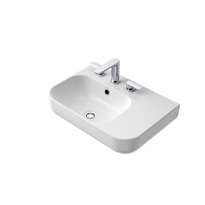 Caroma Luna Shelf Wall Basin With 3 Tap Holes