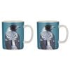 2pk Ashdene New Bone China 350ml Modern Birds Magpie Mug