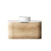 Attica 900mm Natural Oak Bentwood Wall Hung Curve Vanity With Pure White Top