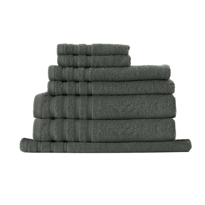 7 Piece Quality Soft 100% Cotton Indulgence Granite Towel Set