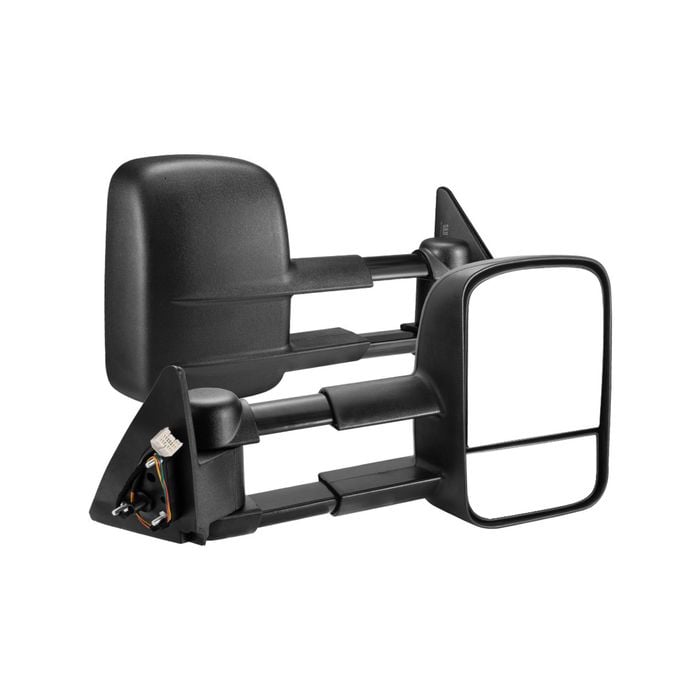 SAN HIMA Pair Extendable Towing Mirrors Fit Toyota Landcruiser 100 Series 1998-2007 Black