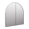 Future Glass Aria Framed Arch Mirror Cabinet - Arch 860 x 760mm - Brushed Nickel