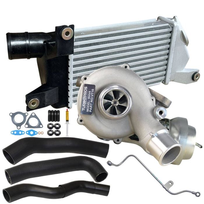 Upgrade Billet Turbo Charger With 50mm Intercooler & Hoses And Genuine Oil Feed Pipe For Mitsubishi Triton Mn 4d56 2.5l