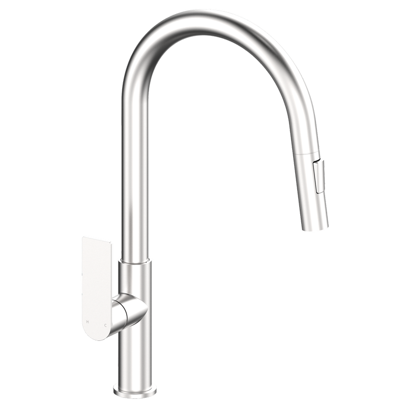 WELS 5 Star 6L/min Brushed Nickel Rococo Pull Down Sink Mixer
