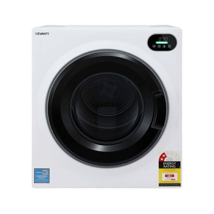 Devanti 6kg Tumble Dryer, Intelligent Touch Screen Clothes Dryer With 4 Drying Modes